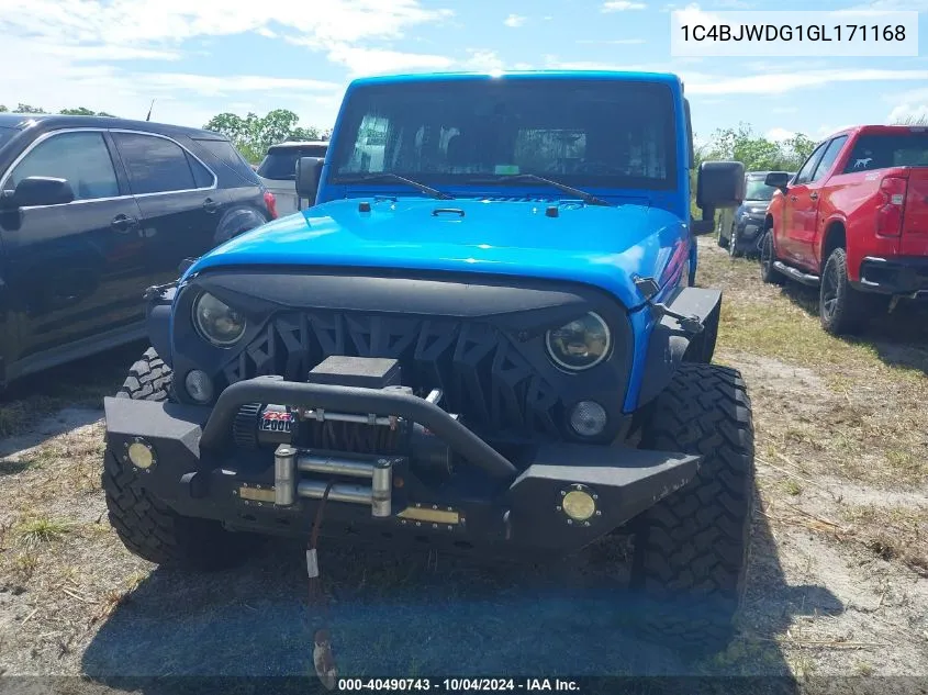 1C4BJWDG1GL171168 2016 Jeep Wrangler Unlimited Sport