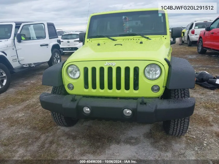 2016 Jeep Wrangler Unlimited Rubicon VIN: 1C4BJWFG2GL291512 Lot: 40496305