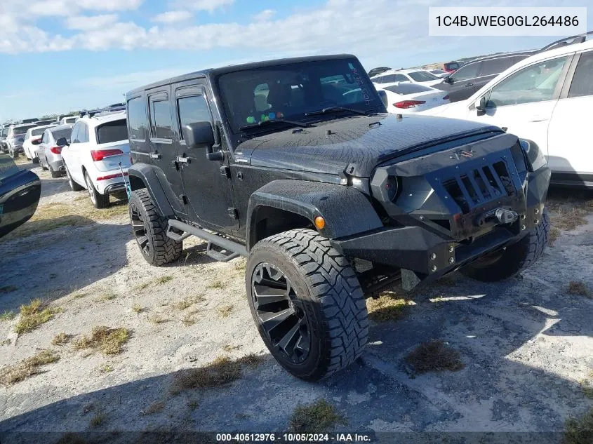 2016 Jeep Wrangler Unlimited Sahara VIN: 1C4BJWEG0GL264486 Lot: 40512976