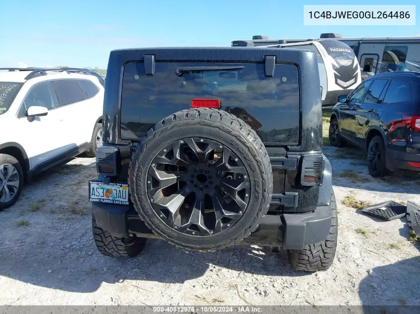 2016 Jeep Wrangler Unlimited Sahara VIN: 1C4BJWEG0GL264486 Lot: 40512976