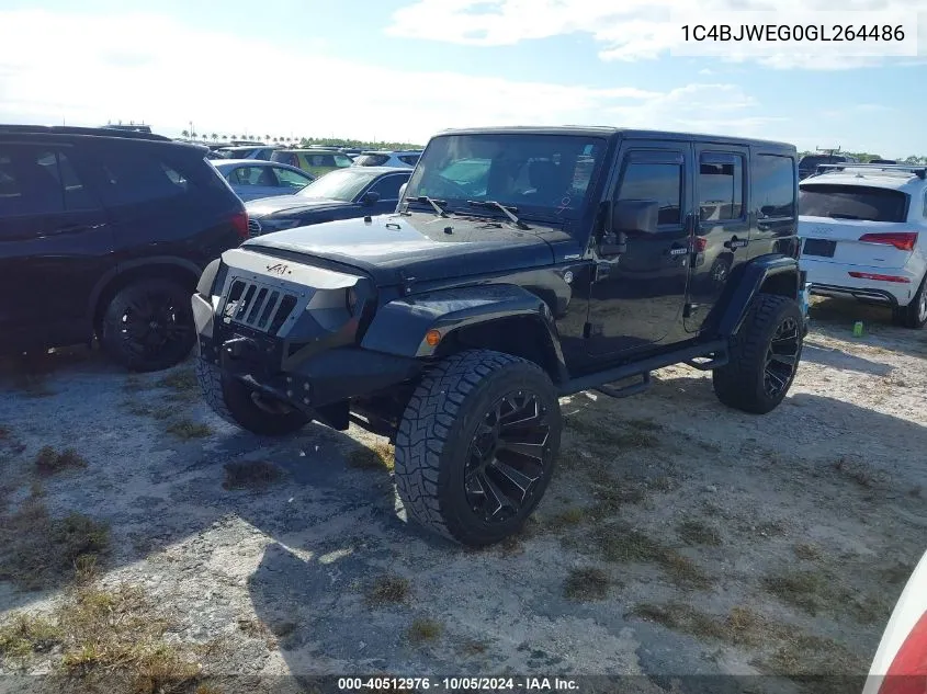 2016 Jeep Wrangler Unlimited Sahara VIN: 1C4BJWEG0GL264486 Lot: 40512976