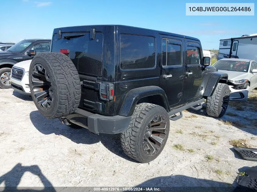 2016 Jeep Wrangler Unlimited Sahara VIN: 1C4BJWEG0GL264486 Lot: 40512976