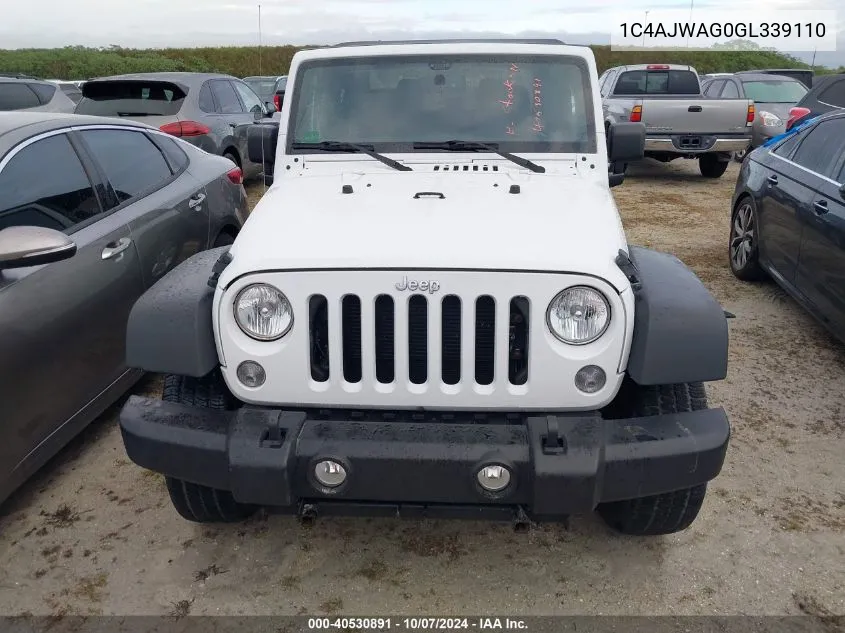 1C4AJWAG0GL339110 2016 Jeep Wrangler Sport