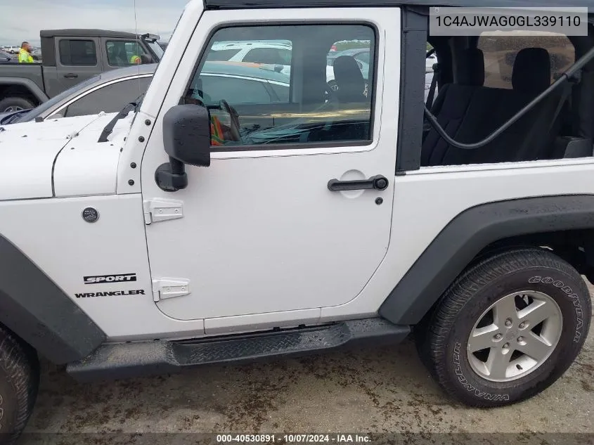 1C4AJWAG0GL339110 2016 Jeep Wrangler Sport