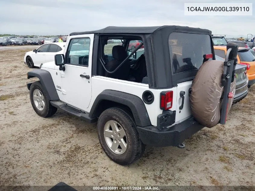 1C4AJWAG0GL339110 2016 Jeep Wrangler Sport