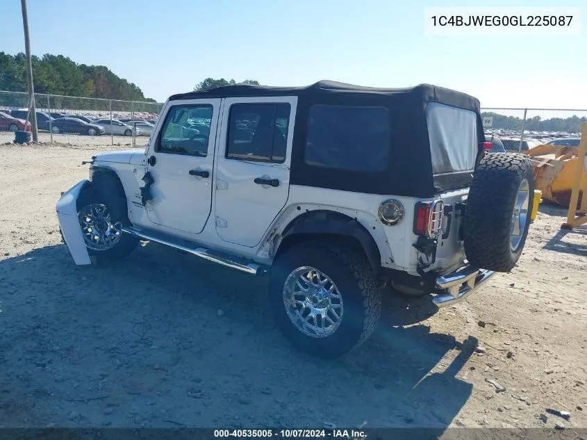 2016 Jeep Wrangler Unlimited Sahara VIN: 1C4BJWEG0GL225087 Lot: 40535005