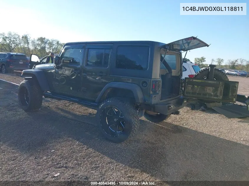 2016 Jeep Wrangler Unlimited Willys Wheeler VIN: 1C4BJWDGXGL118811 Lot: 40543495