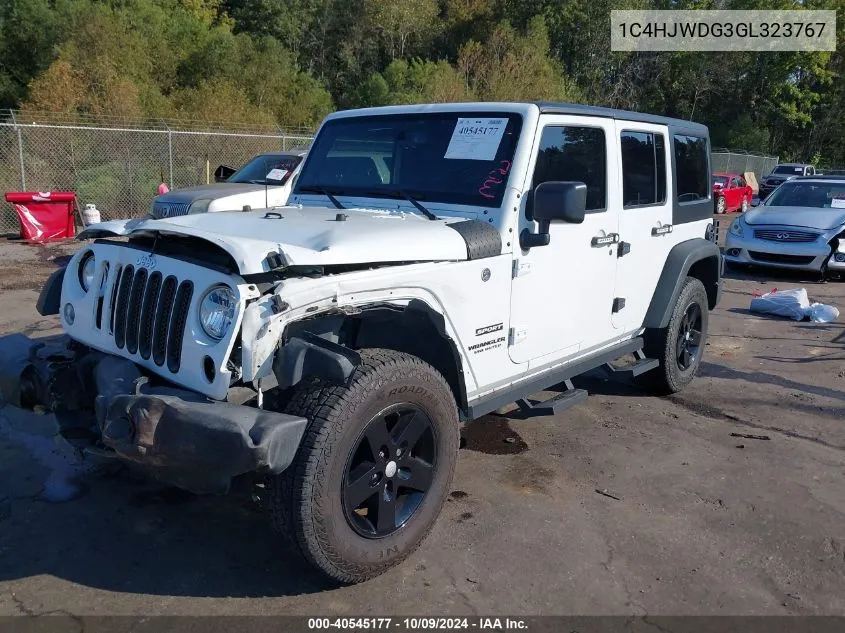 2016 Jeep Wrangler Unlimited Sport VIN: 1C4HJWDG3GL323767 Lot: 40545177