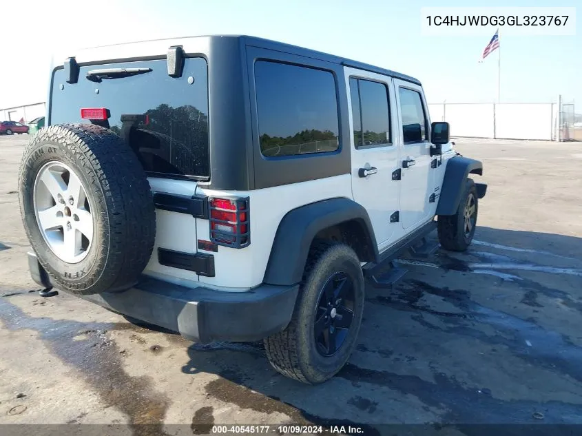 2016 Jeep Wrangler Unlimited Sport VIN: 1C4HJWDG3GL323767 Lot: 40545177