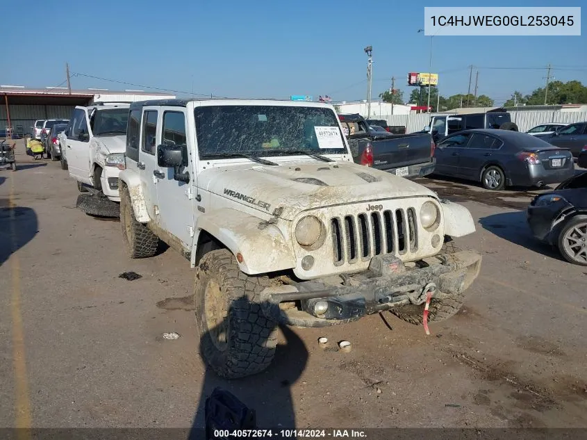 2016 Jeep Wrangler Unlimited Sahara VIN: 1C4HJWEG0GL253045 Lot: 40572674