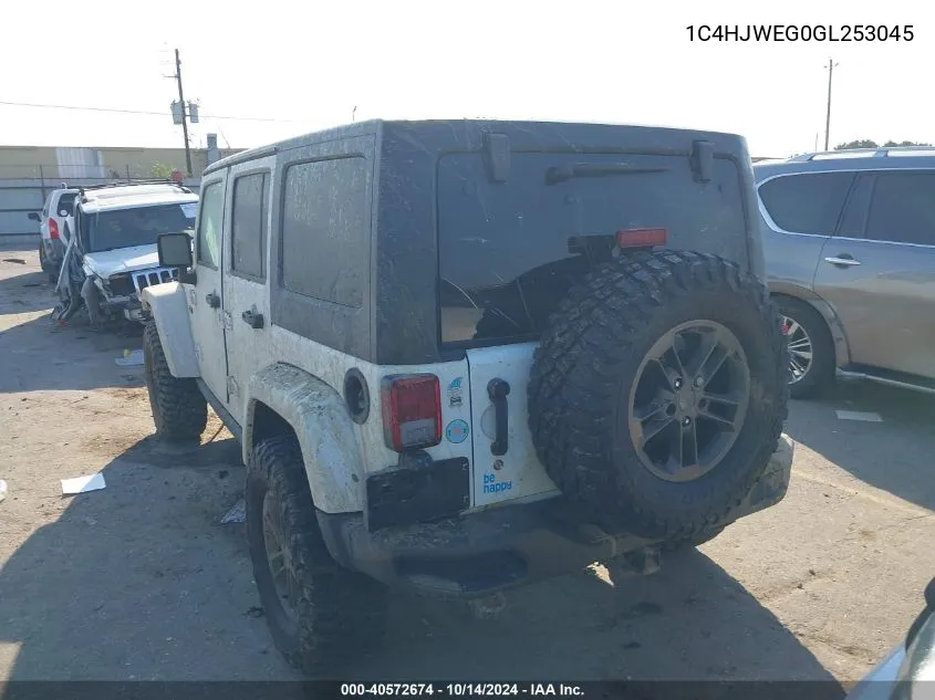 2016 Jeep Wrangler Unlimited Sahara VIN: 1C4HJWEG0GL253045 Lot: 40572674