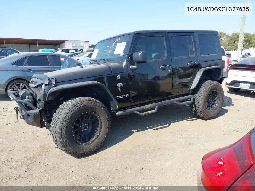 2016 Jeep Wrangler Unlimited Sport VIN: 1C4BJWDG9GL327635 Lot: 40574972