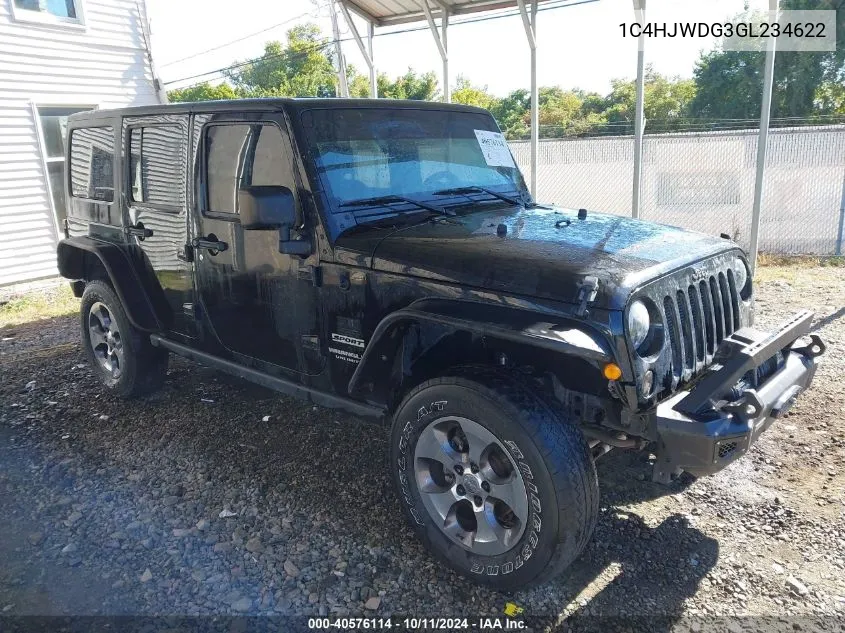 2016 Jeep Wrangler Unlimited Sport VIN: 1C4HJWDG3GL234622 Lot: 40576114