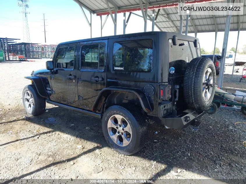 2016 Jeep Wrangler Unlimited Sport VIN: 1C4HJWDG3GL234622 Lot: 40576114