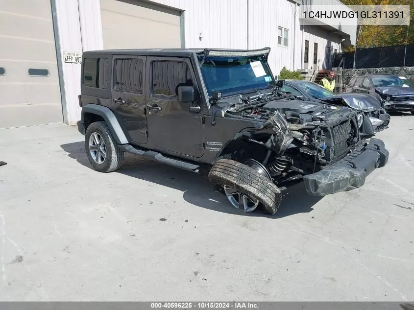 2016 Jeep Wrangler Unlimited Sport VIN: 1C4HJWDG1GL311391 Lot: 40596225