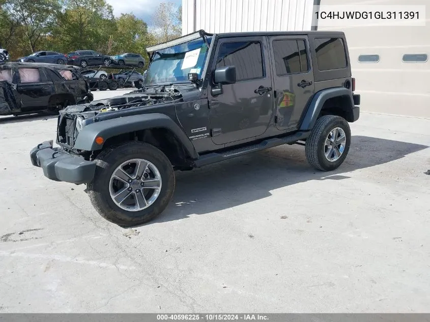 2016 Jeep Wrangler Unlimited Sport VIN: 1C4HJWDG1GL311391 Lot: 40596225