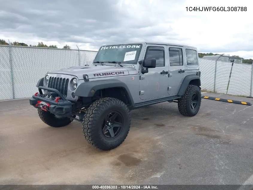 2016 Jeep Wrangler Unlimited Rubicon Hard Rock VIN: 1C4HJWFG6GL308788 Lot: 40596303