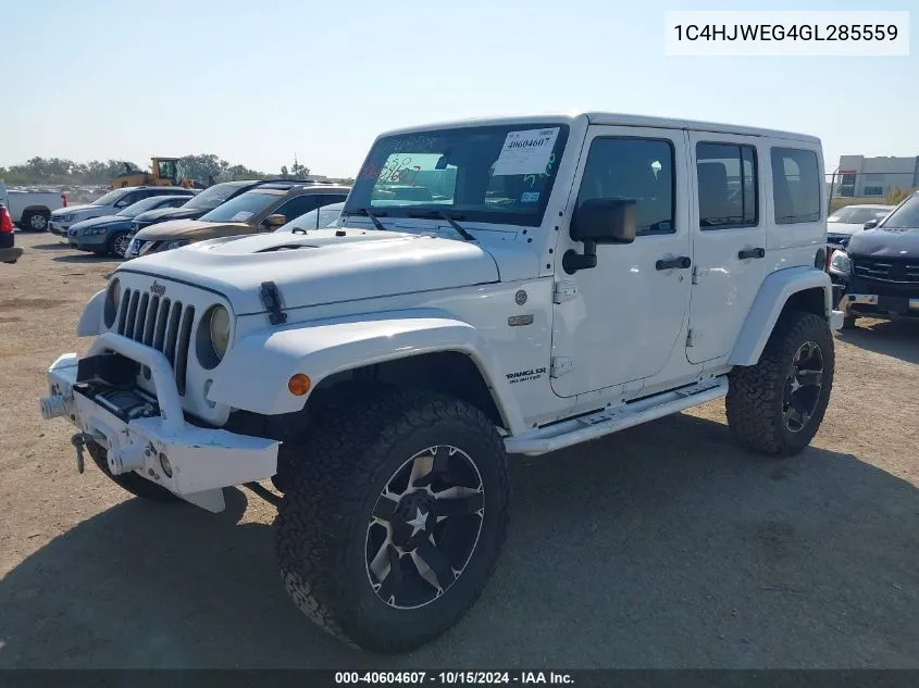 2016 Jeep Wrangler Unlimited 75Th Anniversary VIN: 1C4HJWEG4GL285559 Lot: 40604607