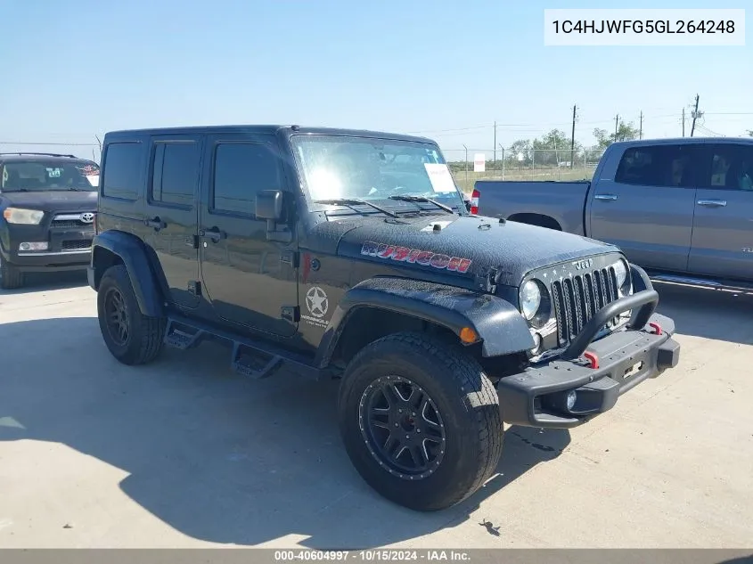 2016 Jeep Wrangler Unlimited Rubicon VIN: 1C4HJWFG5GL264248 Lot: 40604997