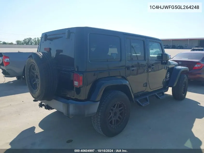 2016 Jeep Wrangler Unlimited Rubicon VIN: 1C4HJWFG5GL264248 Lot: 40604997