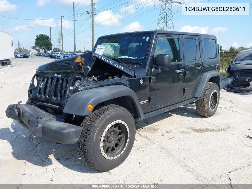 2016 Jeep Wrangler Unlimited Rubicon VIN: 1C4BJWFG8GL283611 Lot: 40608510