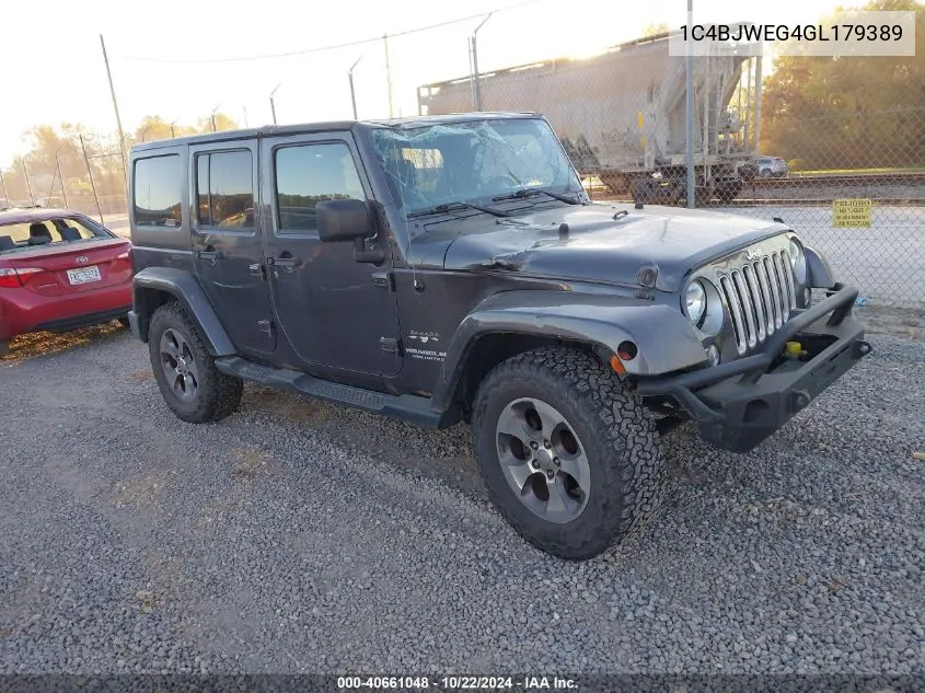 2016 Jeep Wrangler Unlimited Sahara VIN: 1C4BJWEG4GL179389 Lot: 40661048