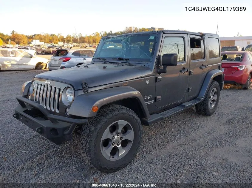 2016 Jeep Wrangler Unlimited Sahara VIN: 1C4BJWEG4GL179389 Lot: 40661048