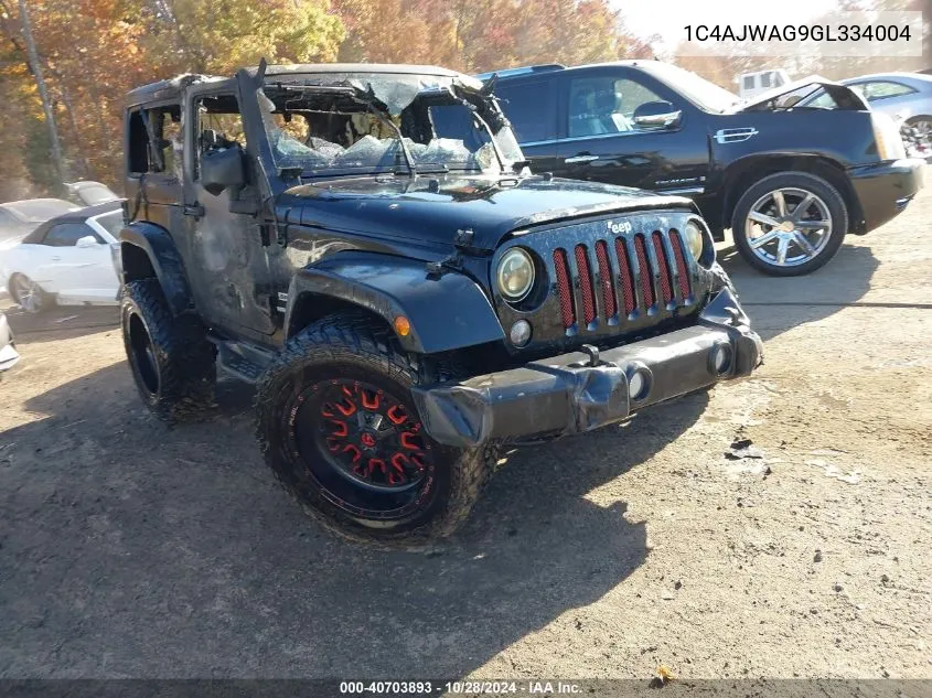 2016 Jeep Wrangler Sport VIN: 1C4AJWAG9GL334004 Lot: 40703893