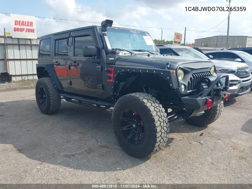 1C4BJWDG7GL265359 2016 Jeep Wrangler Unlimited Sport