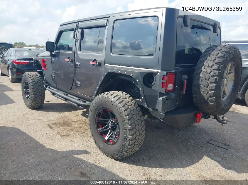 1C4BJWDG7GL265359 2016 Jeep Wrangler Unlimited Sport