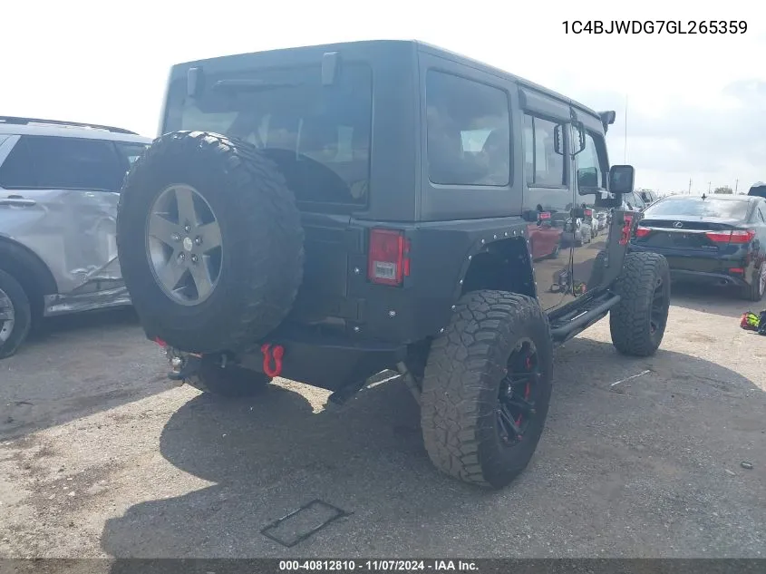 1C4BJWDG7GL265359 2016 Jeep Wrangler Unlimited Sport