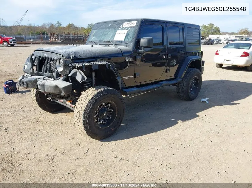 2016 Jeep Wrangler Unlimited Sahara VIN: 1C4BJWEG6GL255548 Lot: 40819908