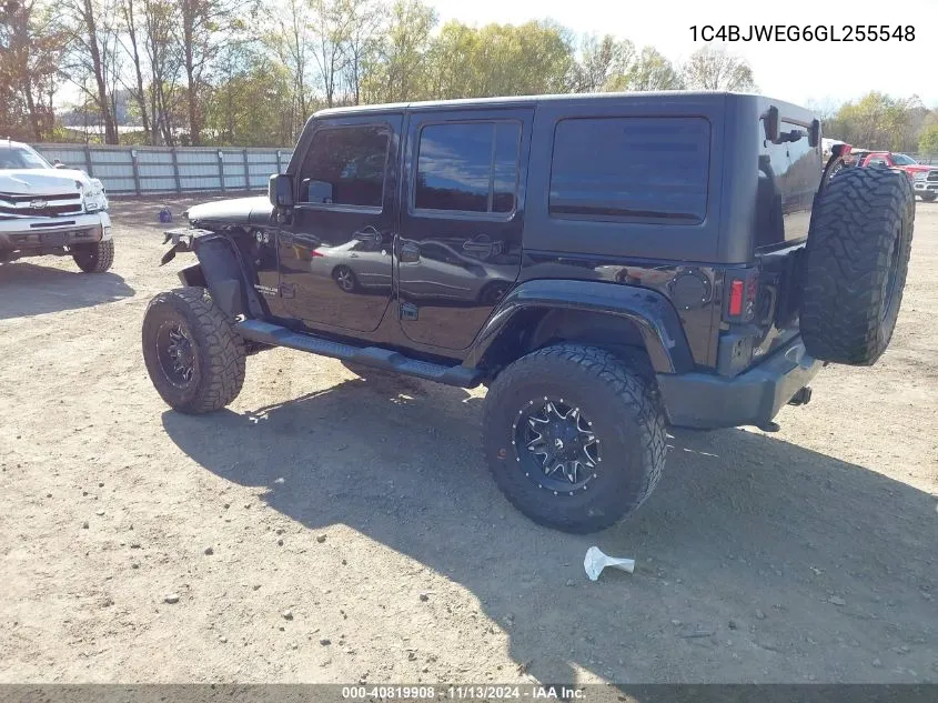 2016 Jeep Wrangler Unlimited Sahara VIN: 1C4BJWEG6GL255548 Lot: 40819908