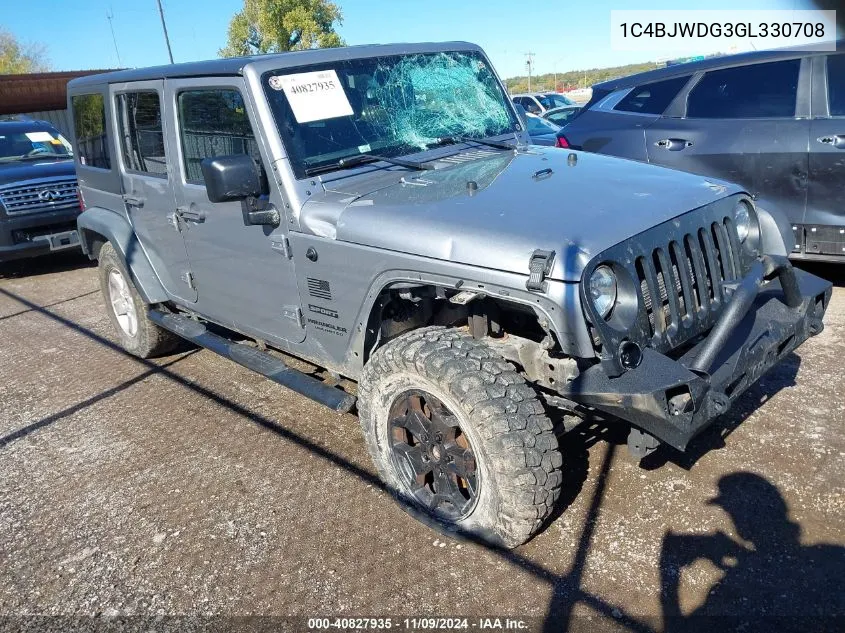 1C4BJWDG3GL330708 2016 Jeep Wrangler Unlimited Sport