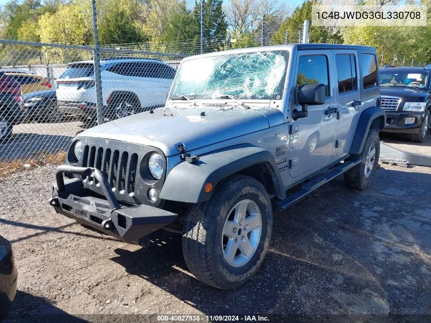 1C4BJWDG3GL330708 2016 Jeep Wrangler Unlimited Sport