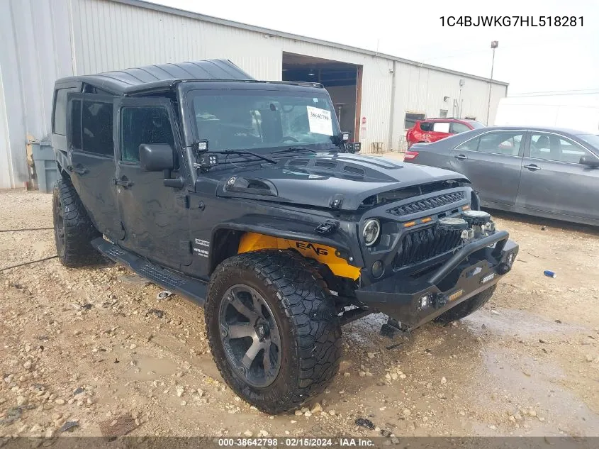 2017 Jeep Wrangler Unlimited Sport Rhd 4X4 VIN: 1C4BJWKG7HL518281 Lot: 38642798