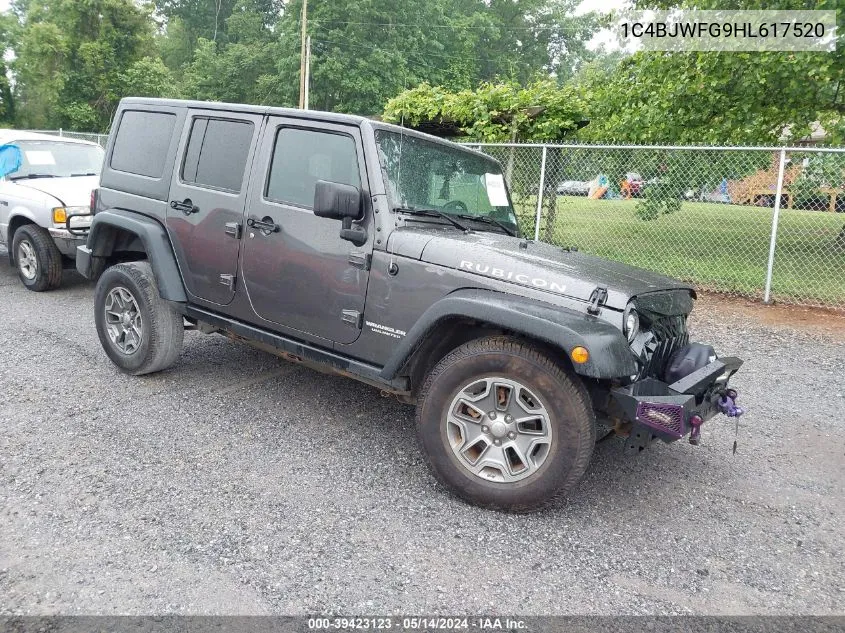 2017 Jeep Wrangler Unlimited Rubicon 4X4 VIN: 1C4BJWFG9HL617520 Lot: 39423123