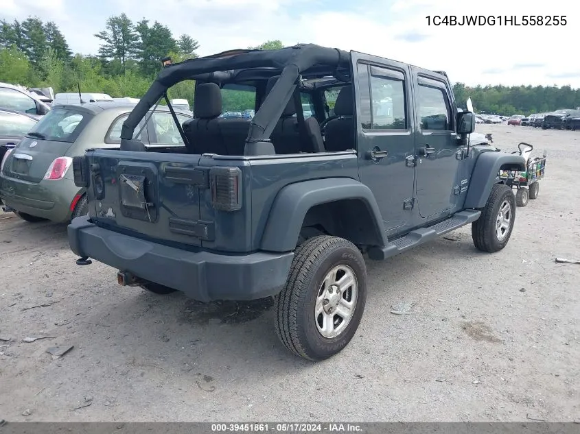 1C4BJWDG1HL558255 2017 Jeep Wrangler Unlimited Sport 4X4