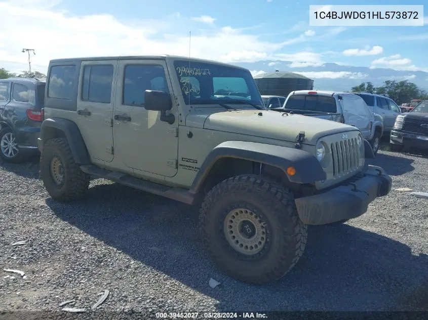 1C4BJWDG1HL573872 2017 Jeep Wrangler Unlimited Sport 4X4