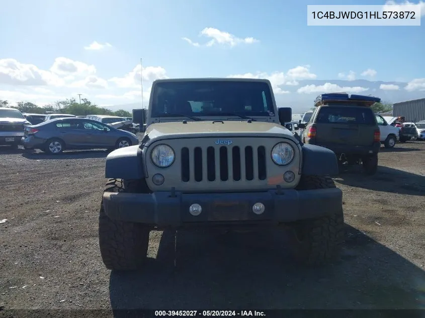 1C4BJWDG1HL573872 2017 Jeep Wrangler Unlimited Sport 4X4