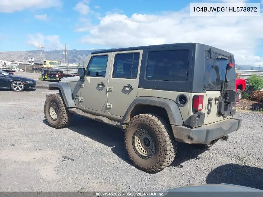 2017 Jeep Wrangler Unlimited Sport 4X4 VIN: 1C4BJWDG1HL573872 Lot: 39452027