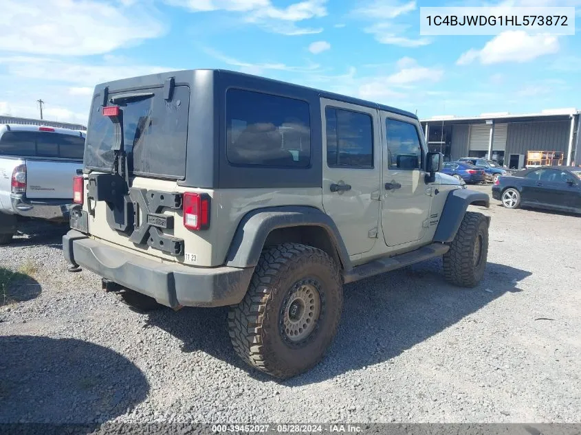 1C4BJWDG1HL573872 2017 Jeep Wrangler Unlimited Sport 4X4