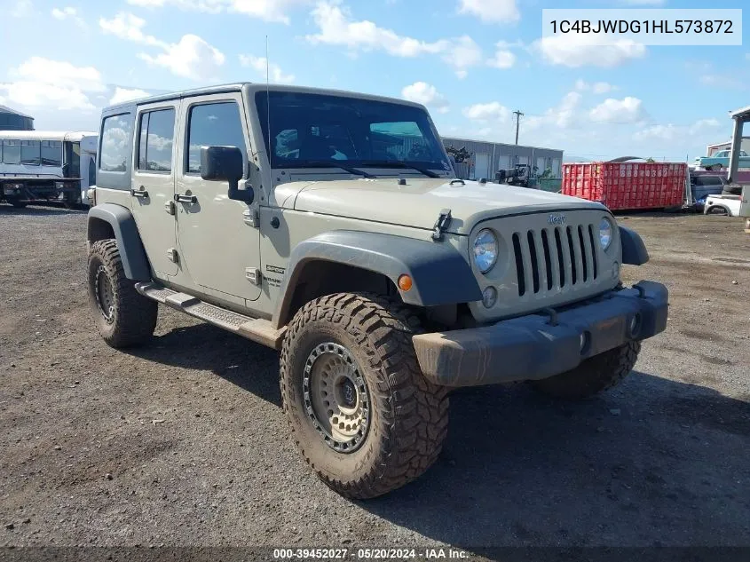 1C4BJWDG1HL573872 2017 Jeep Wrangler Unlimited Sport 4X4