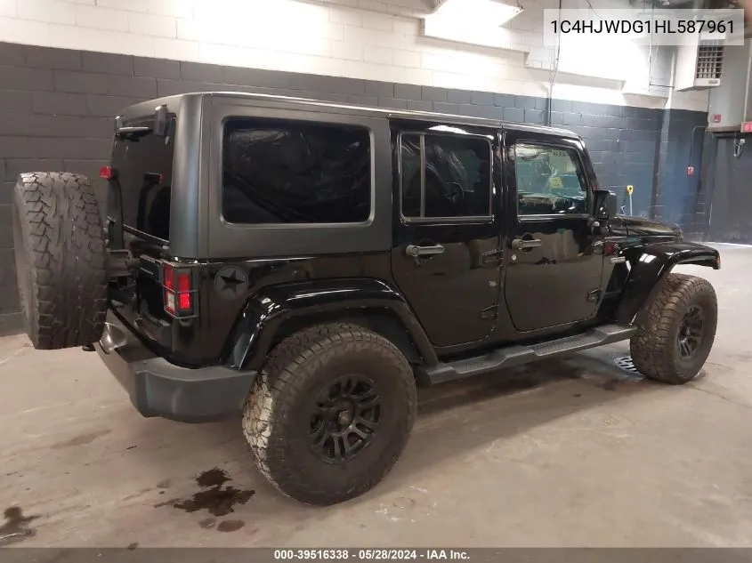 1C4HJWDG1HL587961 2017 Jeep Wrangler Unlimited Freedom 4X4