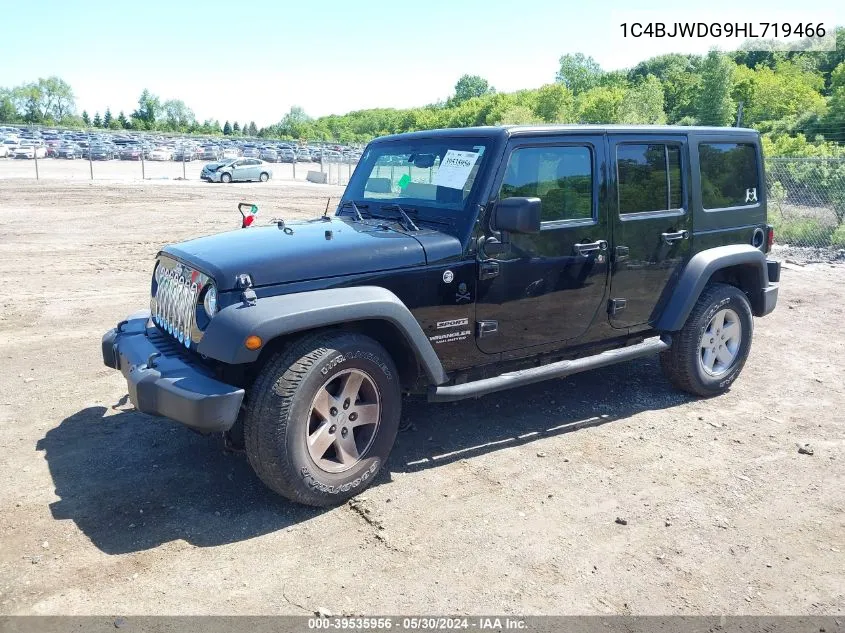 1C4BJWDG9HL719466 2017 Jeep Wrangler Unlimited Sport 4X4