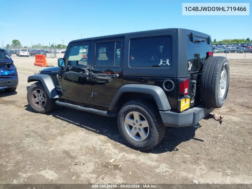 1C4BJWDG9HL719466 2017 Jeep Wrangler Unlimited Sport 4X4