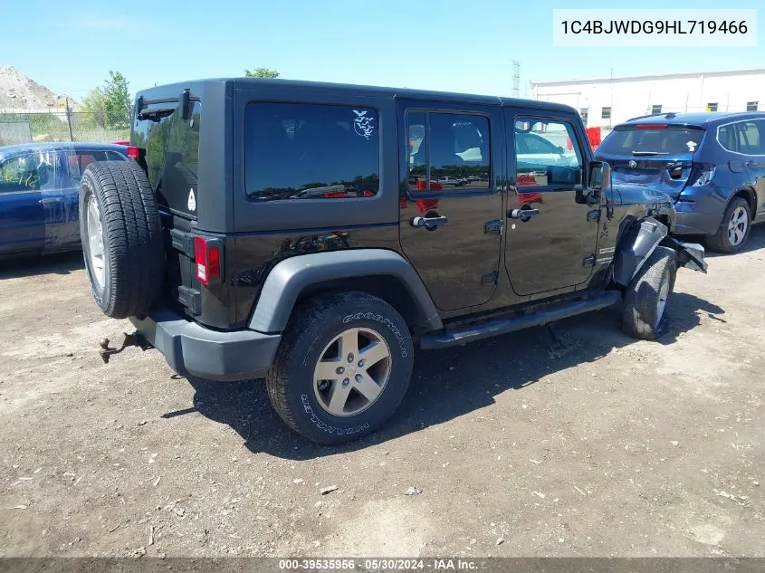 1C4BJWDG9HL719466 2017 Jeep Wrangler Unlimited Sport 4X4