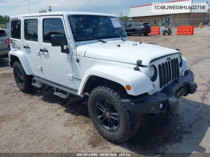 1C4BJWEG8HL602718 2017 Jeep Wrangler Unlimited Winter 4X4