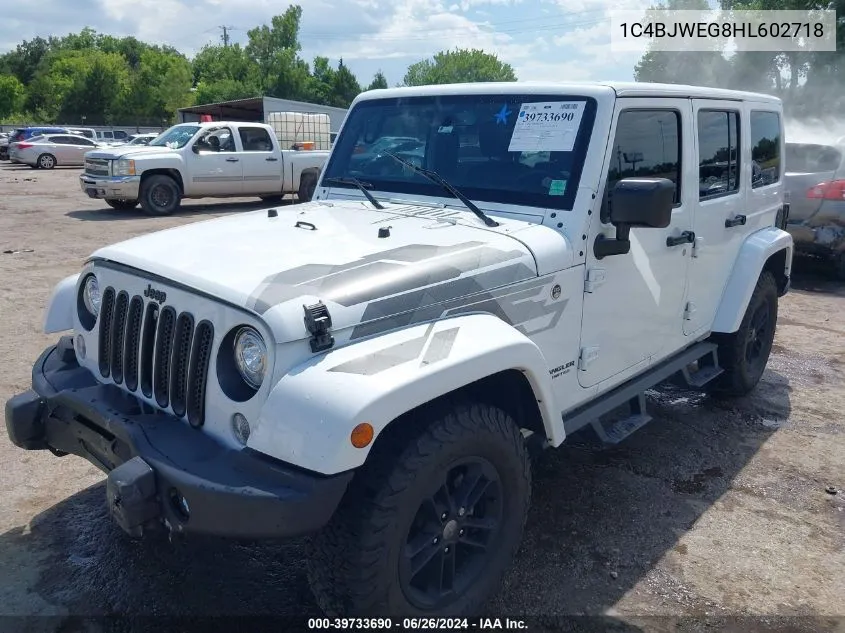 2017 Jeep Wrangler Unlimited Winter 4X4 VIN: 1C4BJWEG8HL602718 Lot: 39733690