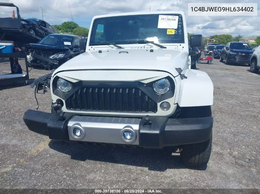 1C4BJWEG9HL634402 2017 Jeep Wrangler Unlimited Sahara 4X4